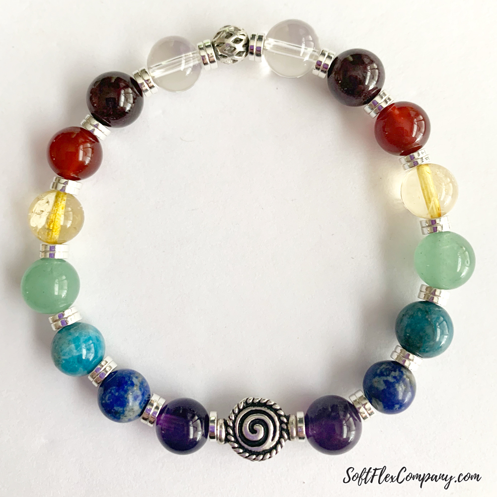 Chakra Healing Gemstone Bead Stretch Bracelet by Kristen Fagan Chakra Healing Gemstone Bead Stretch Bracelet by Kristen Fagan